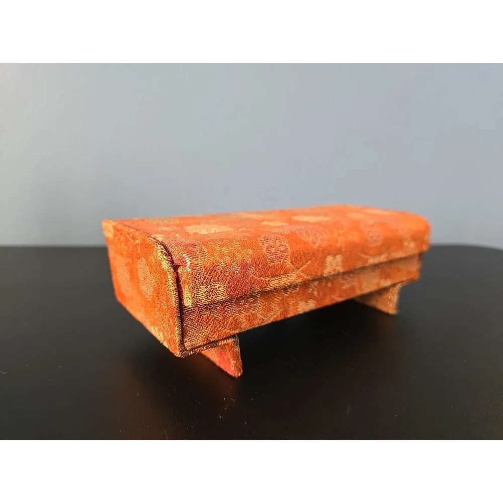 Vintage Fabric Covered Musical Jewelry Box made in Japan - Music Box‎ - Works